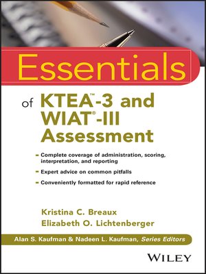 cover image of Essentials of KTEA-3 and WIAT-III Assessment